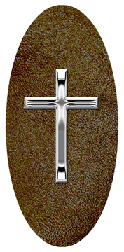 DG5000-510-SL-SH-BR Silver Single Cross Shimmer Brown